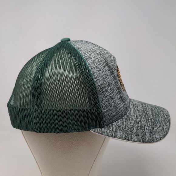 Pacific Headwear Men's Snapback Mesh Back Hat Green OSFA Embroidered Indian Head - Picture 4 of 8